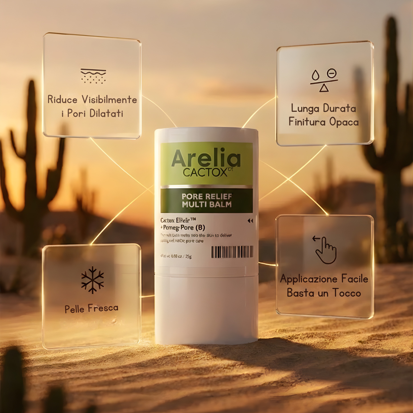 Cactus Stick - Trattamento Pori e Rughe, Finish Opaco