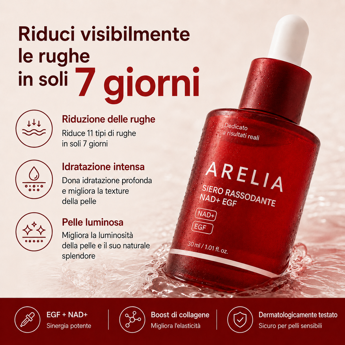 Arelia NAD+ EGF Siero Anti Rughe